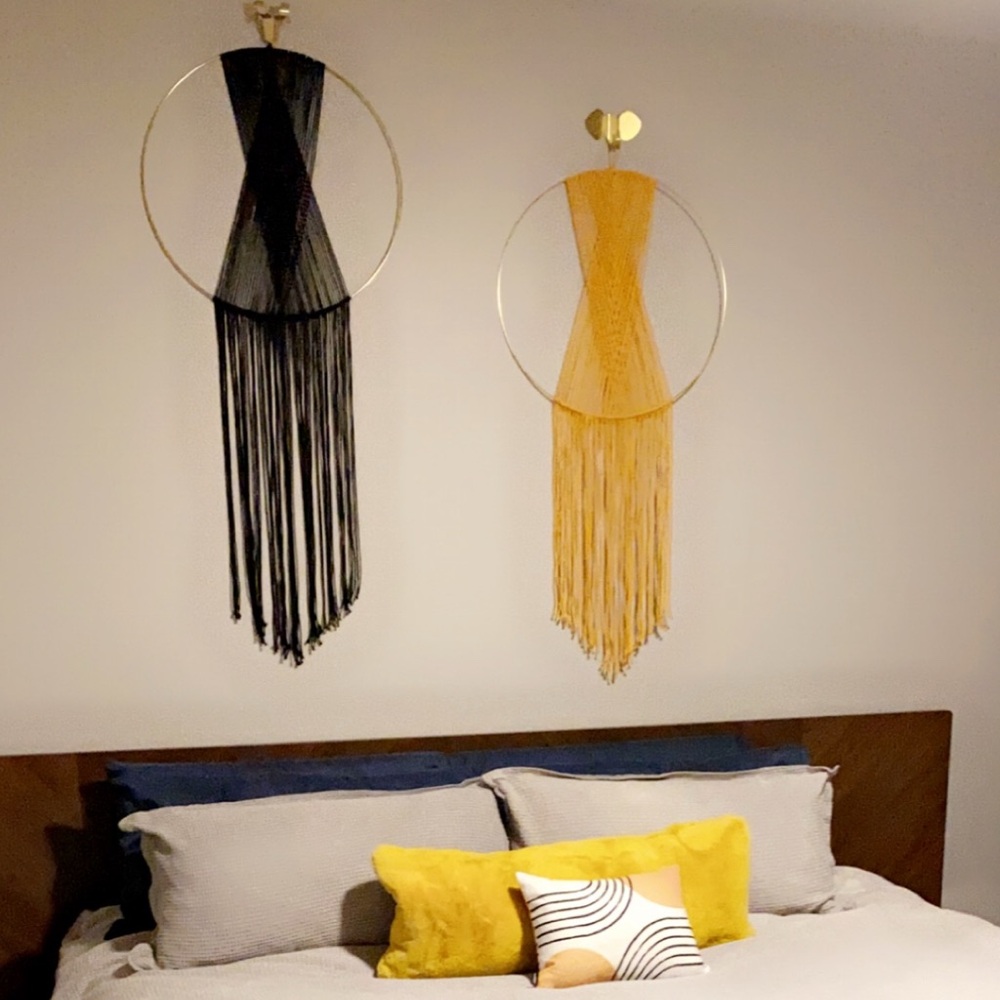 Elegant Black and Gold Wall Hanging Decor